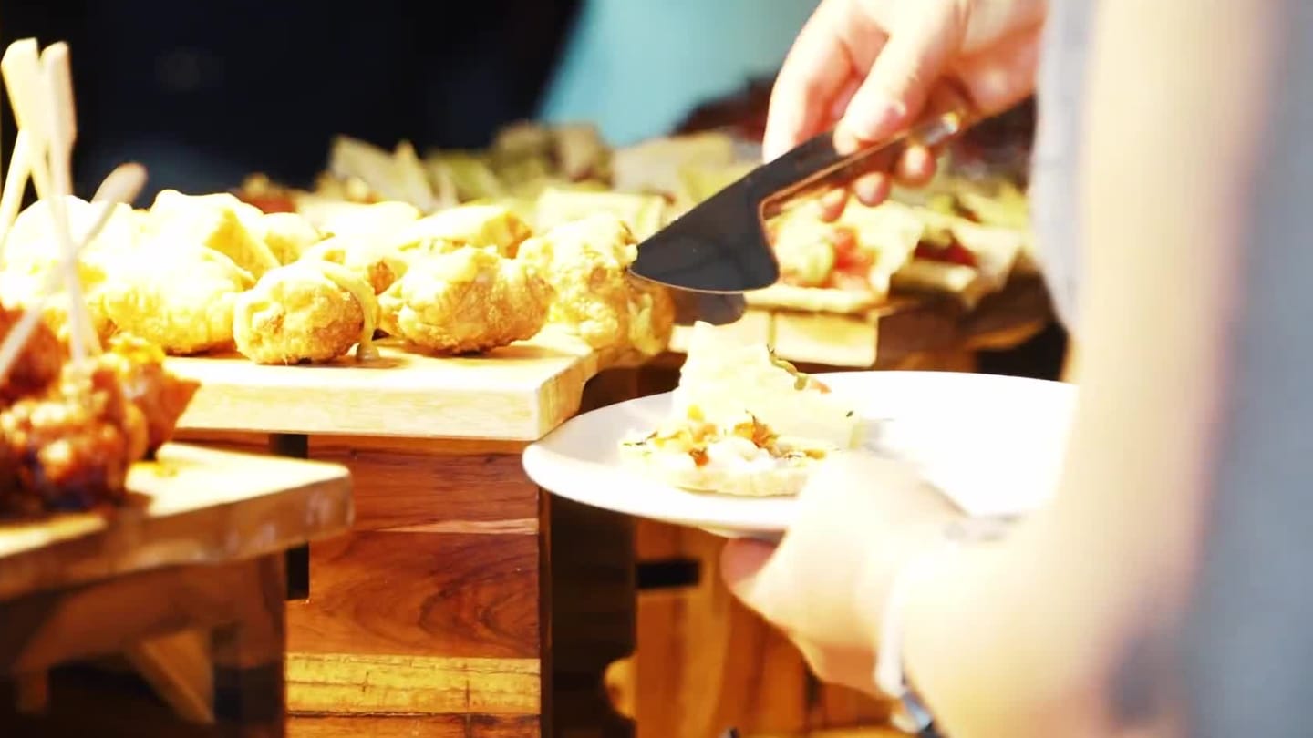 Food being served at an ACCAP evening